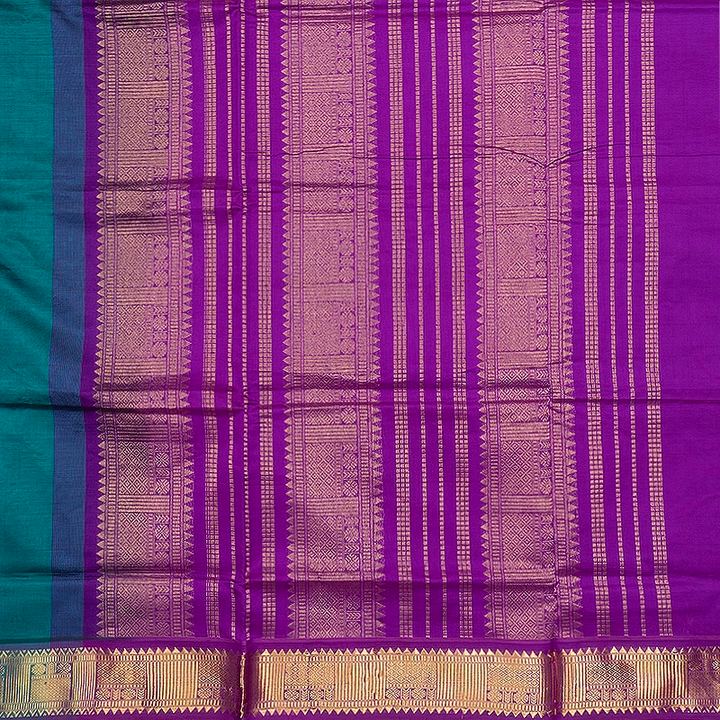 Hayagrivas Rama Green Semi Silk Cotton Saree SSCBF164I1-9