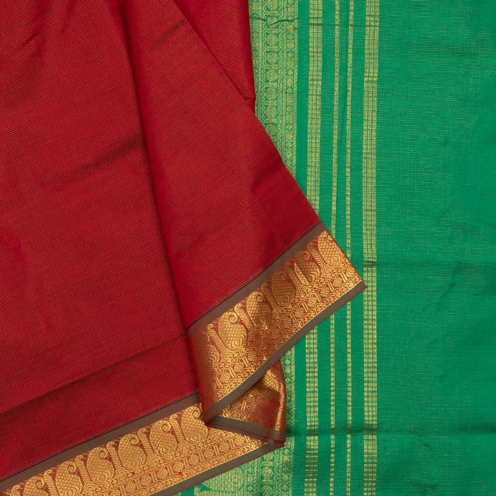 Hayagrivas Red Semi Silk Cotton Saree SSCBF164I2-46