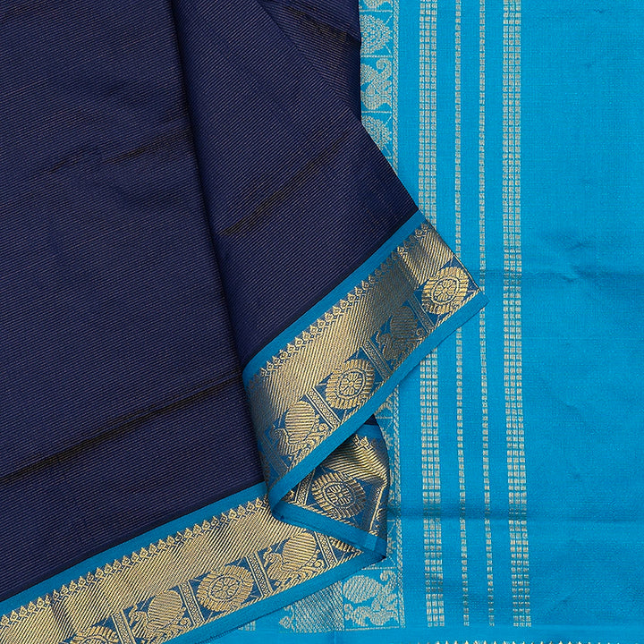 Hayagrivas Navy Blue Semi Silk Cotton Saree SSCBF164I2-59