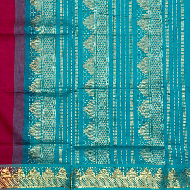 Hayagrivas Magenta Semi Silk Cotton Saree SSCBF164I1-46