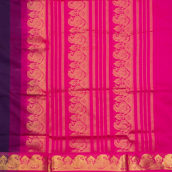 Hayagrivas Deep Violet Semi Silk Cotton Saree SSCBF164I1-60