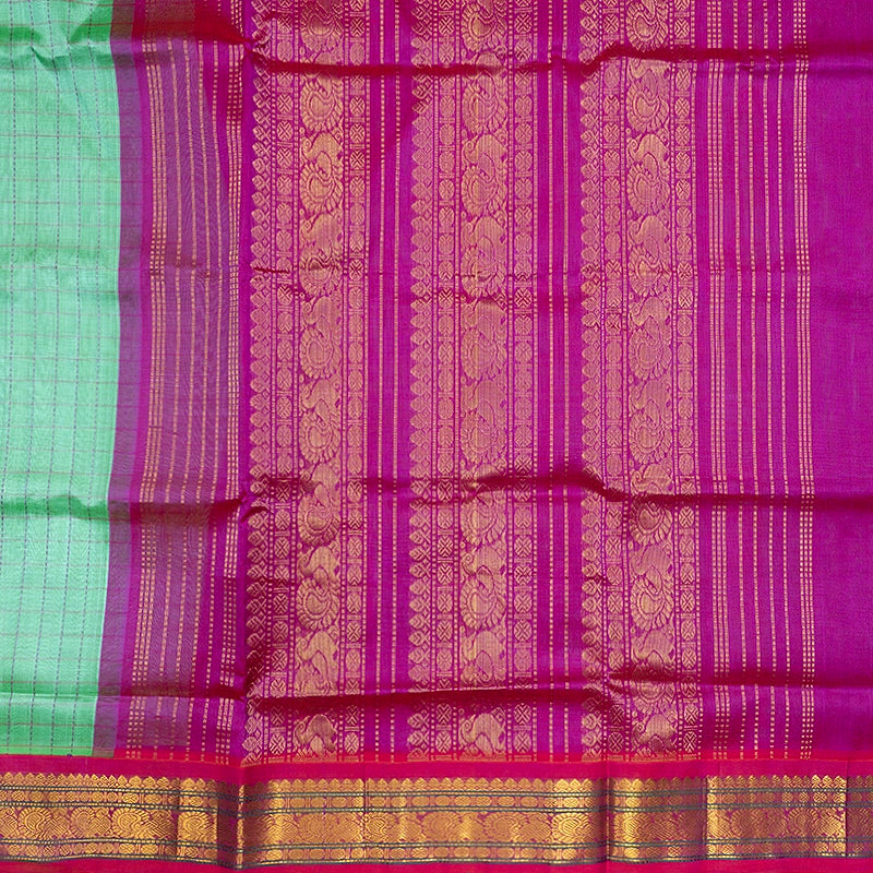Hayagrivas Mint Green Pure Silk Cotton Saree SSCBF175I9-2