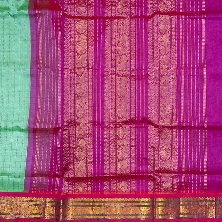Hayagrivas Mint Green Pure Silk Cotton Saree SSCBF175I9-2