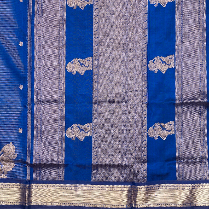 Hayagrivas MS Blue Kanchi Silk Cotton Saree SSCBF178I4-10