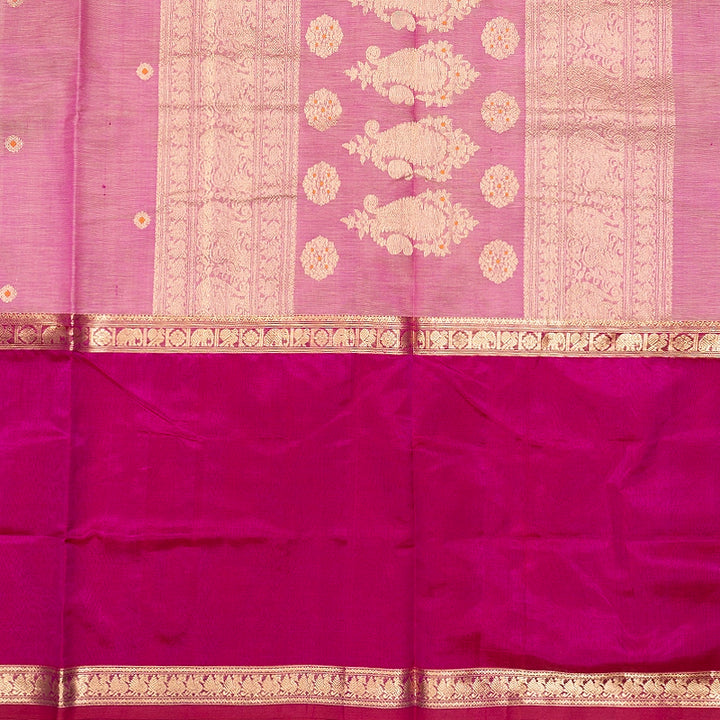 Hayagrivas Baby Pink Kanchi Silk Cotton Saree SSCBF179I10-8