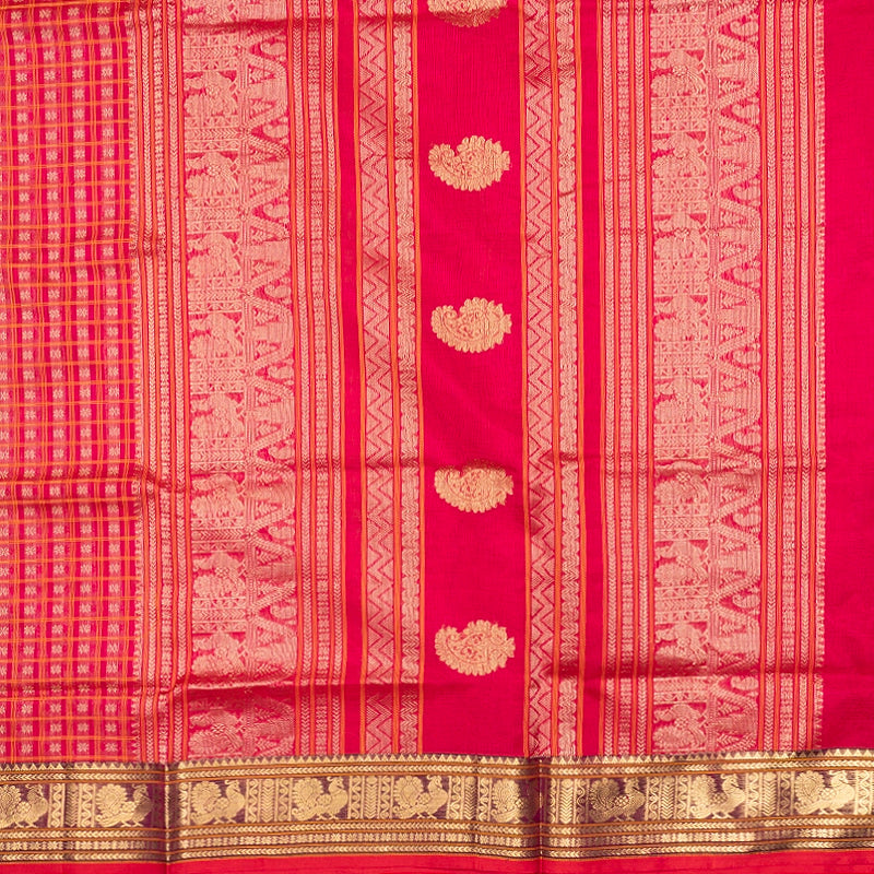 Hayagrivas Rani Pink Kanchi Silk Cotton Saree SSCBF179I12-6