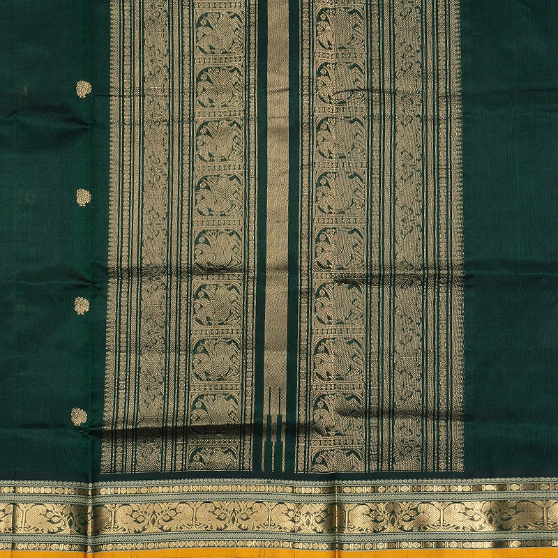 Hayagrivas Bottle Green Kanchi Silk Cotton Saree SSCBF179I5-24