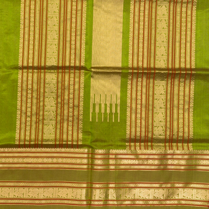 Hayagrivas Sampanga Green Kanchi Silk Cotton Saree SSCBF179I5-30