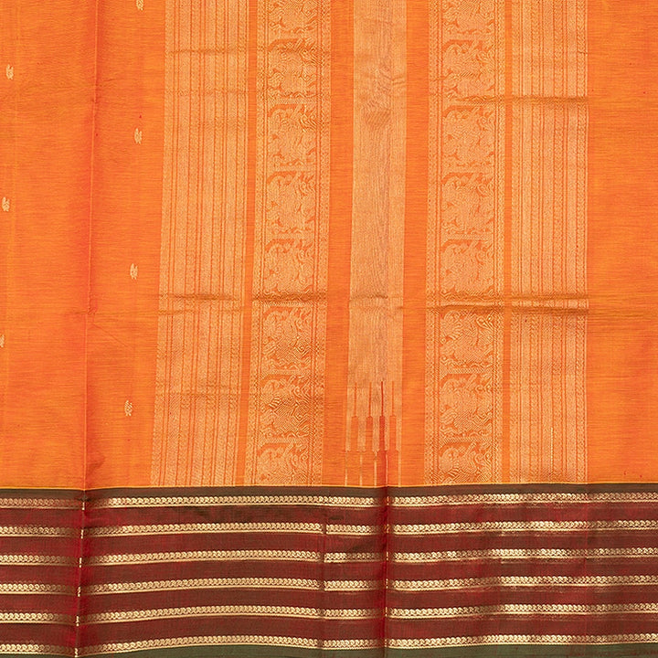 Hayagrivas Mambazham Orange Kanchi Silk Cotton Saree SSCBF179I5-6