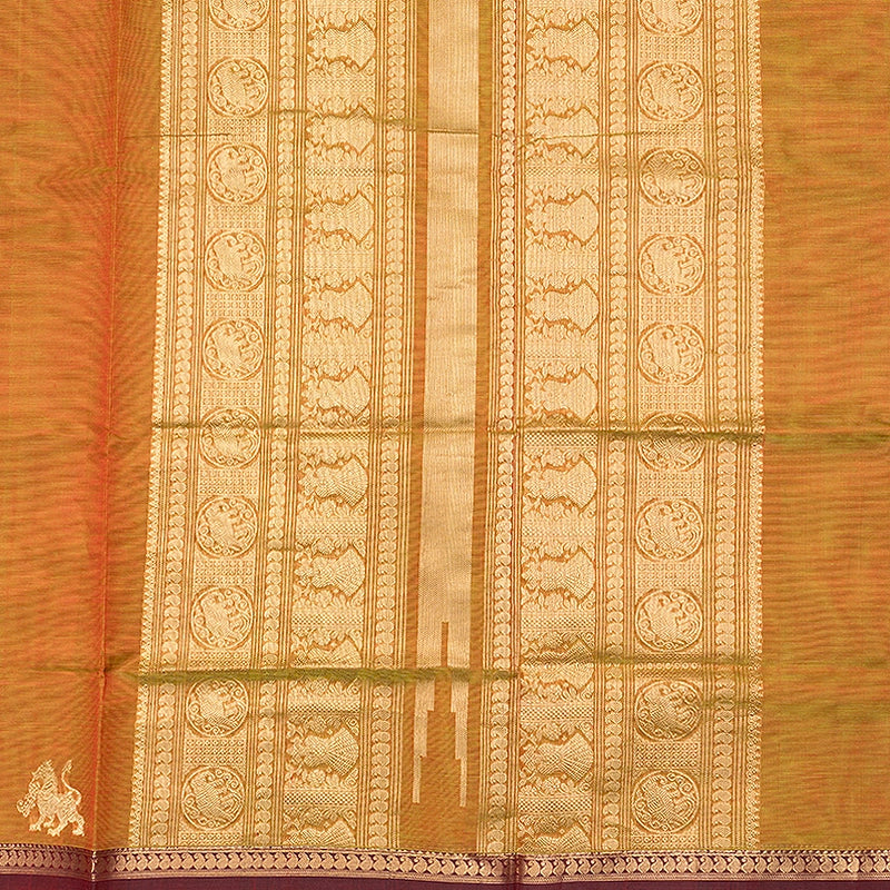 Hayagrivas Sampanga Green Kanchi Silk Cotton Saree SSCBF179I7-13
