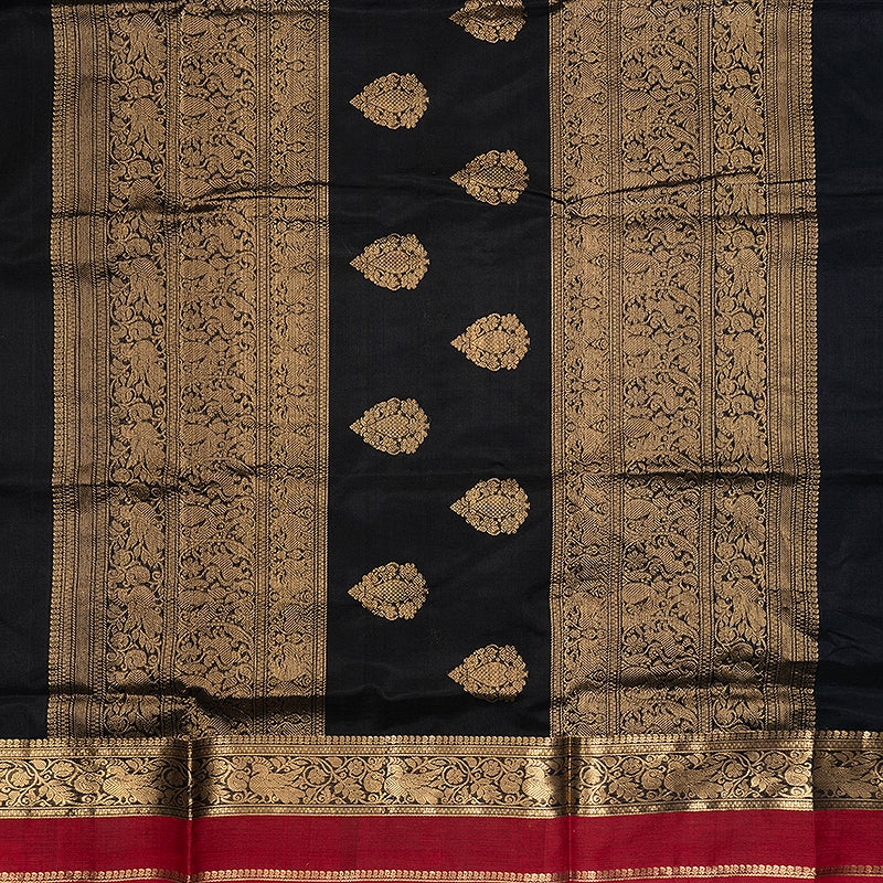 Hayagrivas Black Kanchi Silk Cotton Saree SSCBF179I9-26