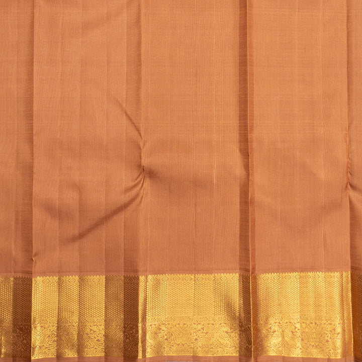 Hayagrivas Handloom Powder Blue Kanjivaram Silk Saree with Rust Orange Border SSCBF186J-1