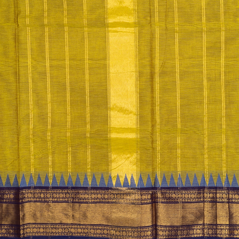 Hayagrivas Lime Green Handloom Chettinad Cotton Saree SSCBF188J1-27