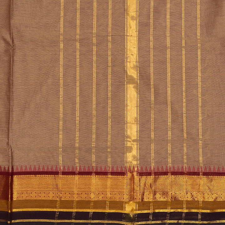 Hayagrivas Biscuit Brown Handloom Chettinad Cotton Saree SSCBF188J1-37
