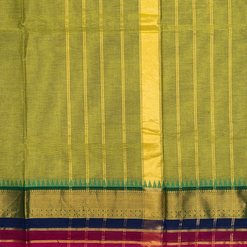 Hayagrivas Yellowish-Green Handloom Chettinad Cotton Saree SSCBF188J1-48