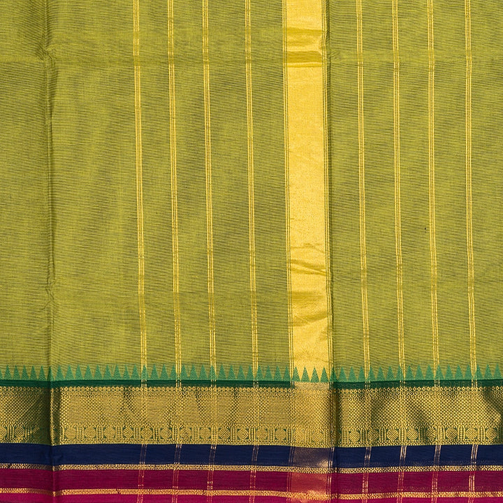 Hayagrivas Yellowish-Green Handloom Chettinad Cotton Saree SSCBF188J1-48