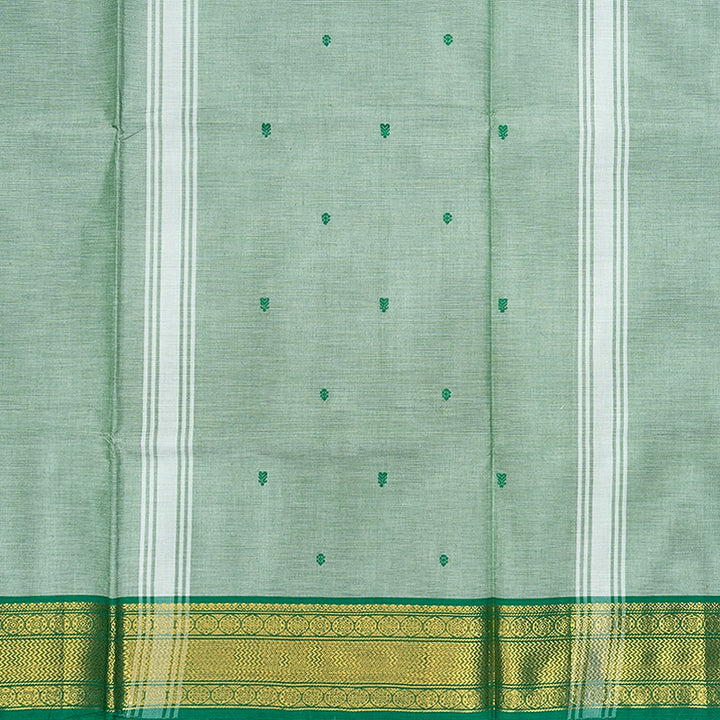 Hayagrivas Sage Green Handloom Chettinad Cotton Saree SSCBF188J4-49