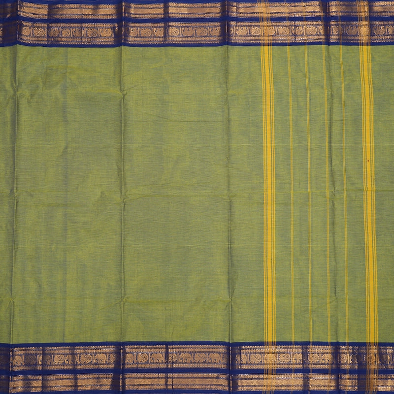 Hayagrivas Yellowish-Green Handloom Chettinad Cotton Saree SSCBF209J1-113