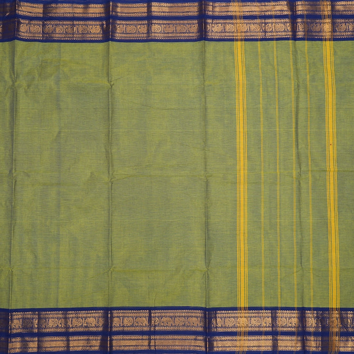 Hayagrivas Yellowish-Green Handloom Chettinad Cotton Saree SSCBF209J1-113