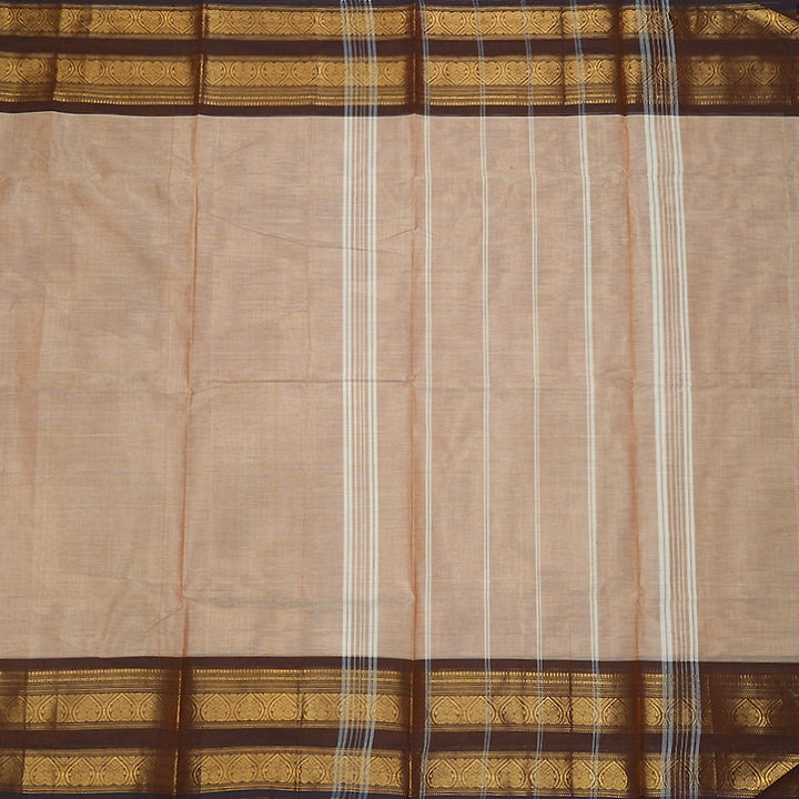 Hayagrivas Beige Handloom Chettinad Cotton Saree SSCBF209J1-25