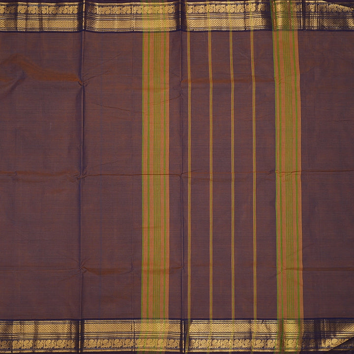Hayagrivas Purplish Brown Handloom Chettinad Cotton Saree SSCBF209J1-88