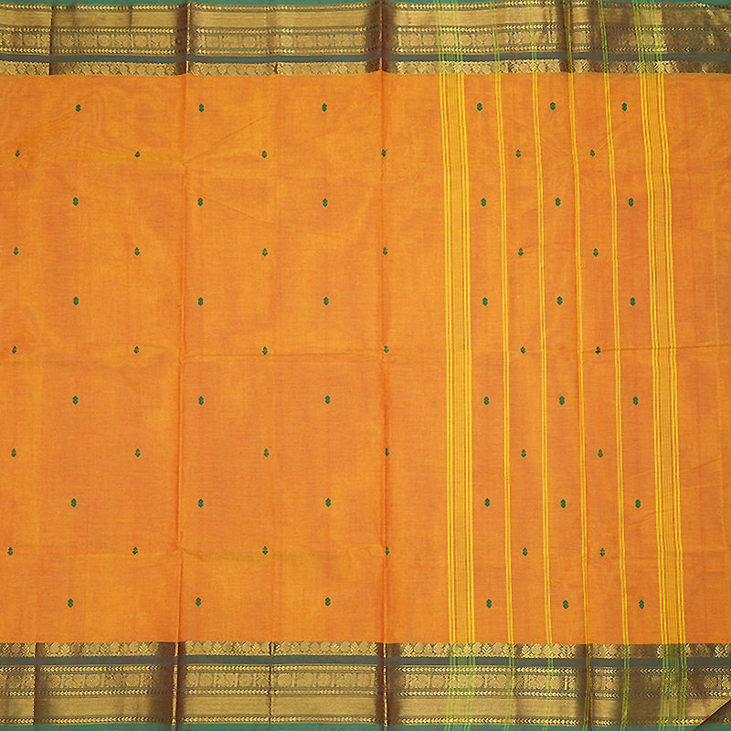 Hayagrivas Mango Orange Handloom Chettinad Cotton Saree SSCBF210J1-155