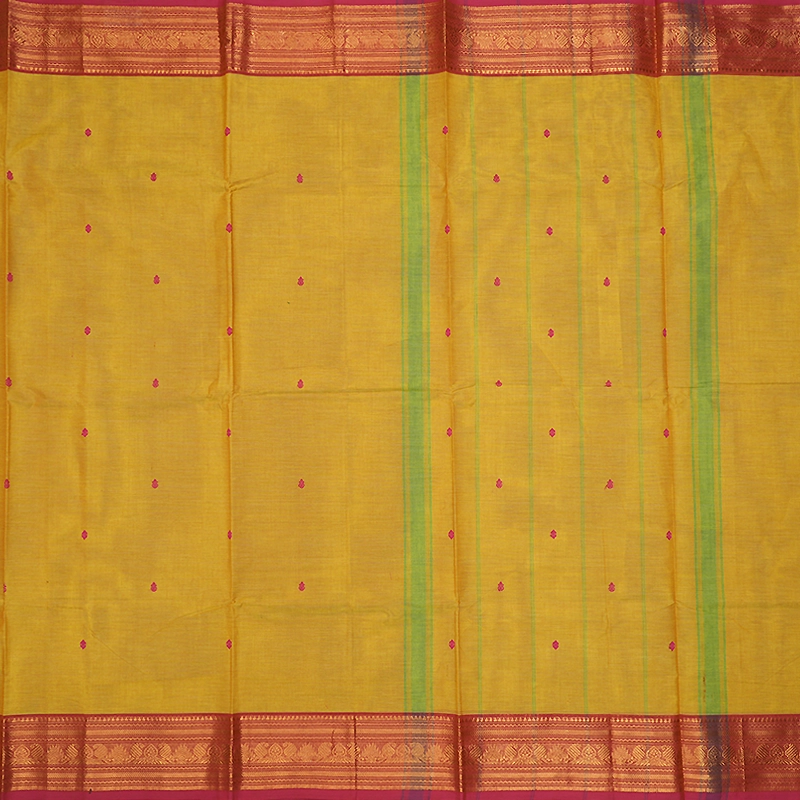 Hayagrivas Lemon Yellow Handloom Chettinad Cotton Saree SSCBF210J1-72