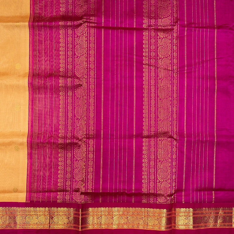 Hayagrivas Mild Peach Orange Pure Silk Cotton Saree SSCBF34D4-11