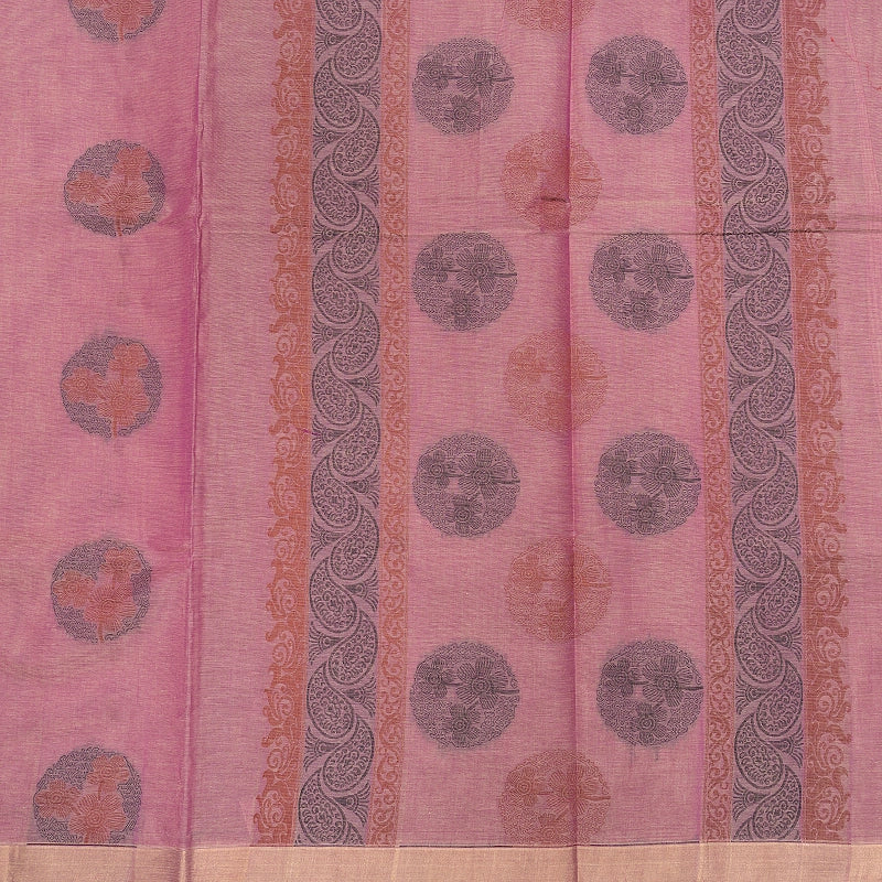 Hayagrivas Lavender-Pink Handloom Cotton Saree SSSBF126H5-1