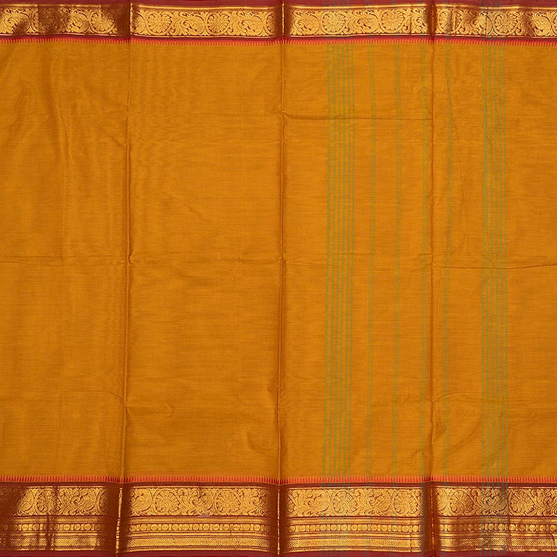 Hayagrivas Turmeric Yellow Handloom Chettinad Cotton Saree SSSBF131H1-1