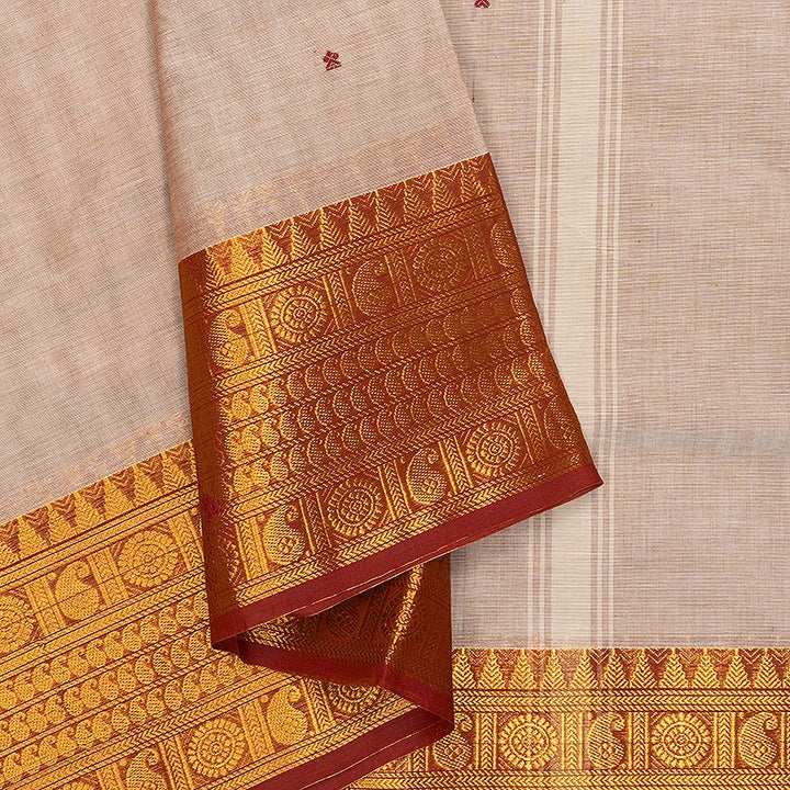 Hayagrivas Cream Handloom Chettinad Cotton Saree SSSBF131H6-10