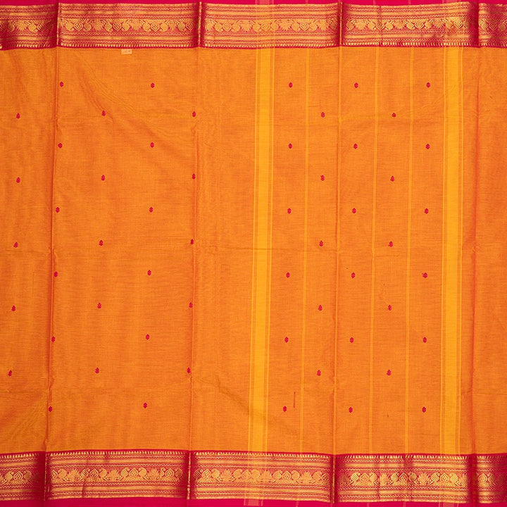 Hayagrivas Mambazham Orange Handloom Chettinad Cotton Saree SSSBF131H6-13