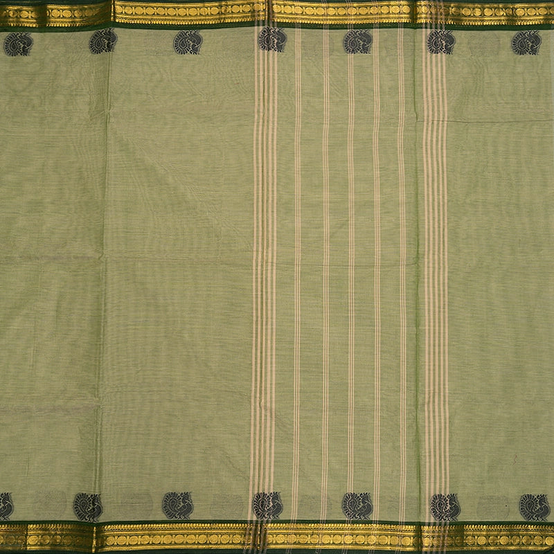 Hayagrivas Pastel Green Handloom Chettinad Cotton Saree SSSBF131H6-15