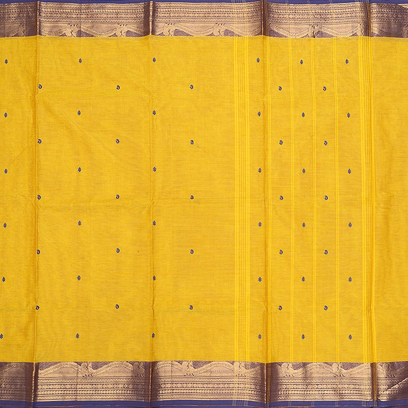 Hayagrivas Lemon Yellow Handloom Chettinad Cotton Saree SSSBF131H6-16