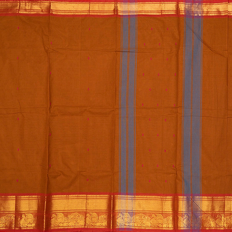 Hayagrivas Deep Mustard Handloom Chettinad Cotton Saree SSSBF131H6-2