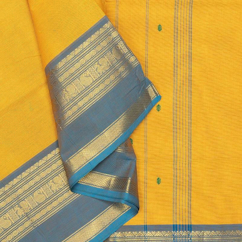 Hayagrivas Yellow Handloom Chettinad Cotton Saree SSSBF131H6-6