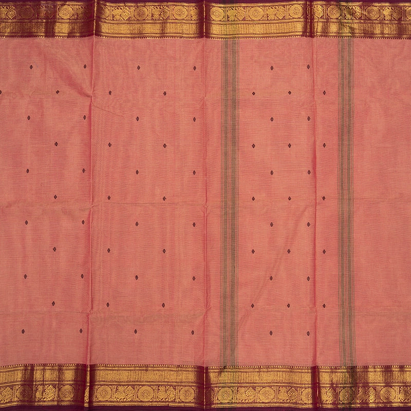Hayagrivas Onion Pink Handloom Chettinad Cotton Saree SSSBF131H6-8