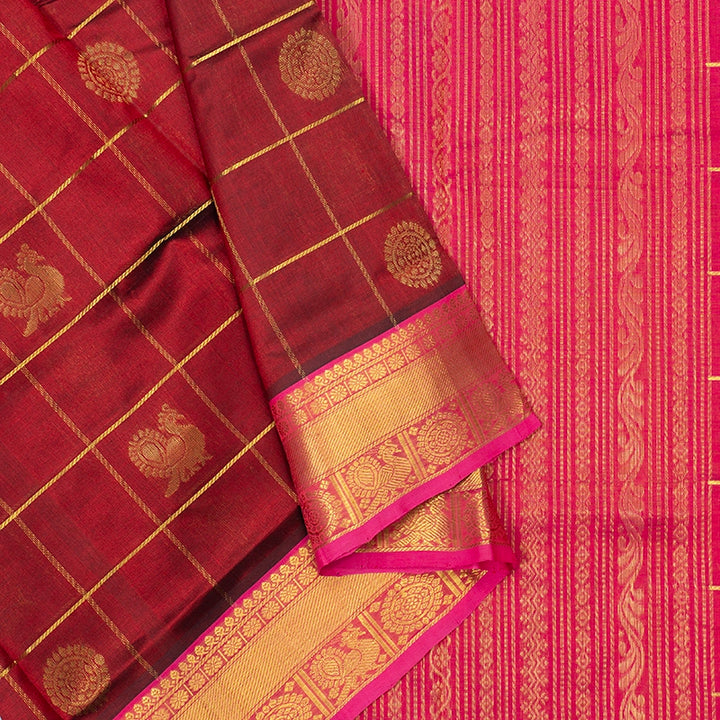 Hayagrivas Araku Maroon Pure Silk Cotton Saree SSCBF16D5-8