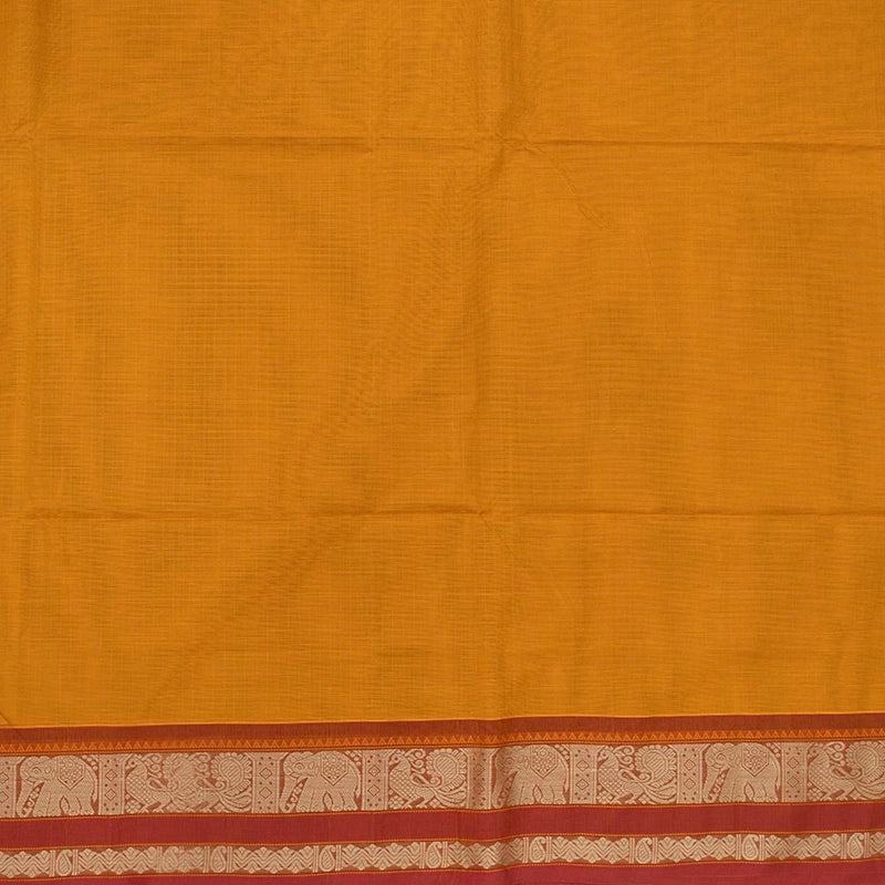 Hayagrivas Mustard Yellow Handloom Kanchi Cotton Saree SSCBF103F7-4