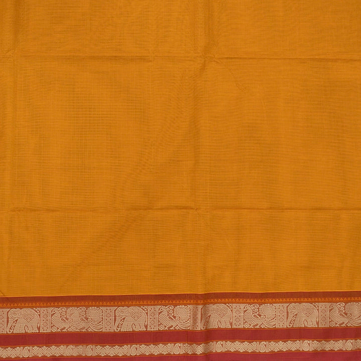 Hayagrivas Mustard Yellow Handloom Kanchi Cotton Saree SSCBF103F7-4