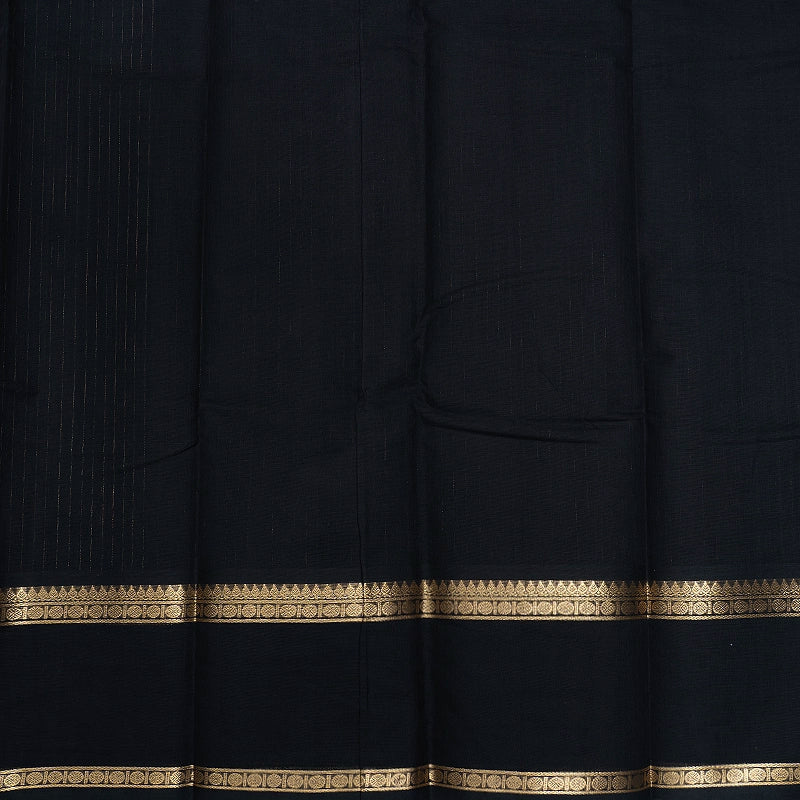 Hayagrivas Black Handloom Kanchi Cotton Saree SSCBF66E3-10