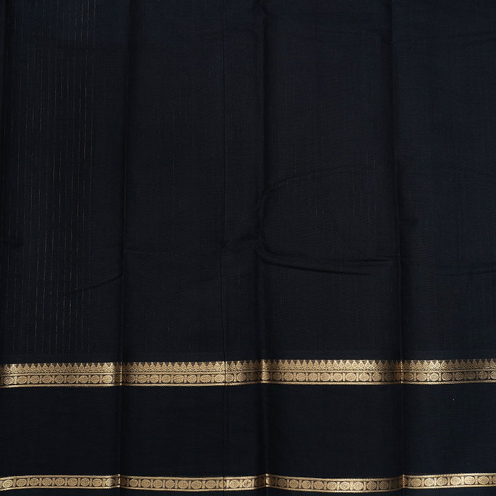 Hayagrivas Black Handloom Kanchi Cotton Saree SSCBF66E3-10