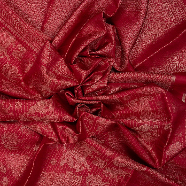 Hayagrivas Maroon Handloom Soft Silk Saree KBF536G2-10