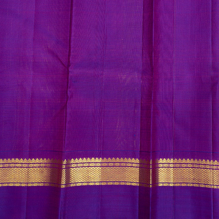 Hayagrivas Handloom Pastel Green Kanjivaram Silk Saree with Purple Border KBF198E8-1