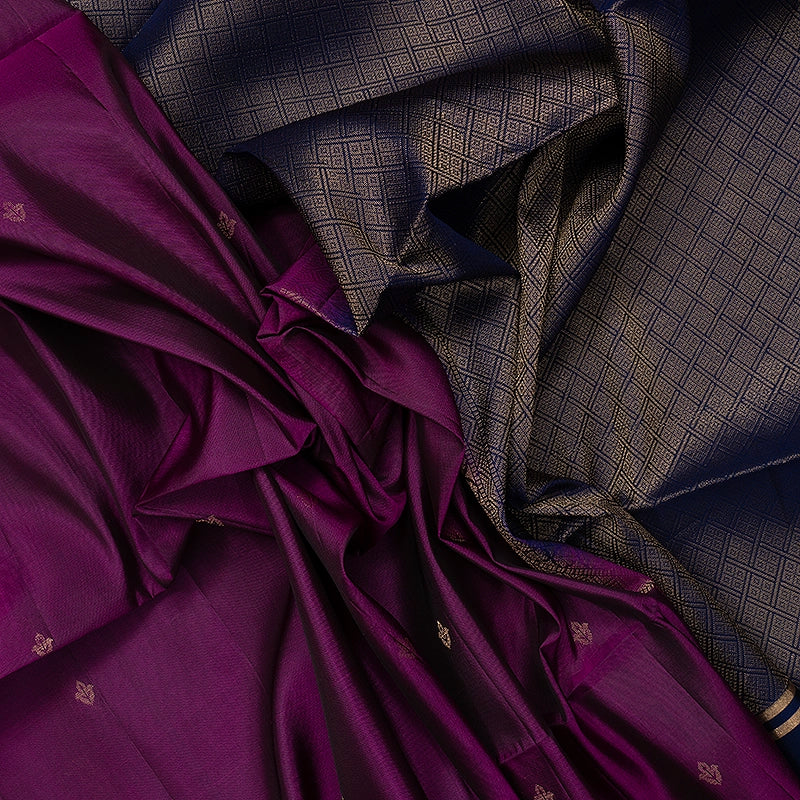 Hayagrivas Purple Handloom Soft Silk Saree KBF191E1-8