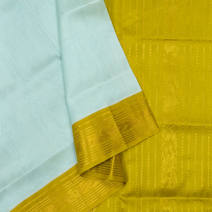 Hayagrivas Powder Blue  Pure Silk Cotton Saree SSCBF16D3-3