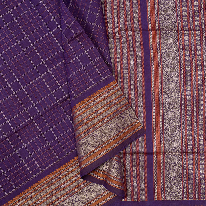 Hayagrivas Purple Handloom Kanchi Cotton Saree SSCBF104F3-1