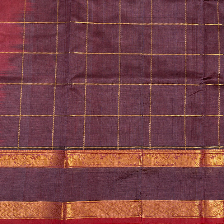 Hayagrivas Dusky Purple Pure Silk Cotton Saree SSCBF16D5-14