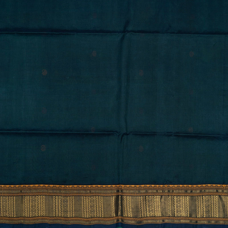 Hayagrivas Bottle Green Kora Silk Cotton Saree SSCBF14D6-32
