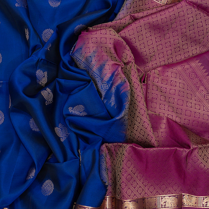 Hayagrivas Royal Blue Handloom Soft Silk Saree KBF532G4-24